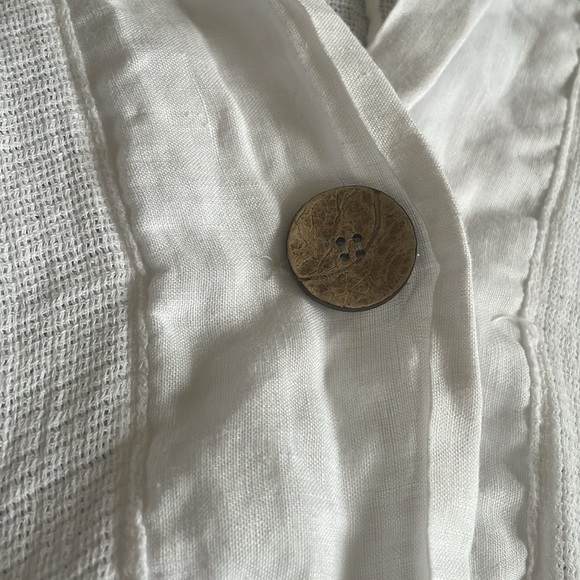 Saks Fifth Avenue Linen Sweater Cover Up Shirt - Picture 11 of 11